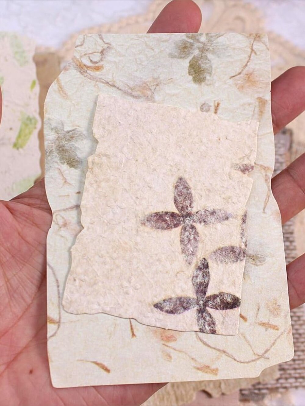 84 Sheets Small Textured Scrapbook Paper and 3D Embossed Collage Paper, Vintage - Picture 6 of 9